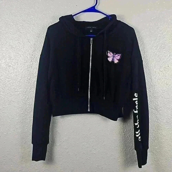 faded rose Jackets & Blazers - Faded Rose Cropped hoodie